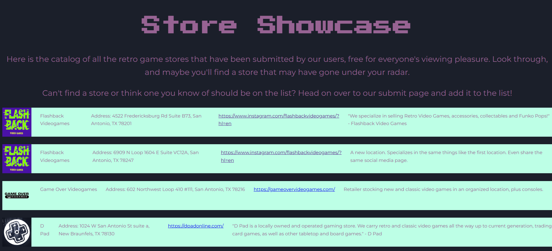 showcase